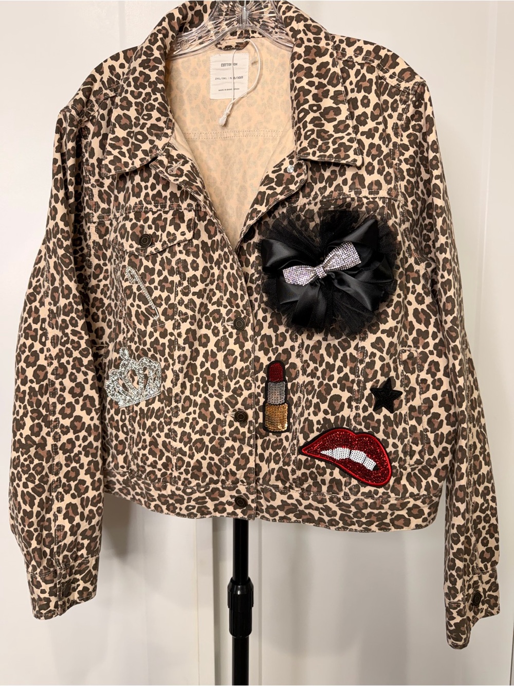 Handmade Leopard Print Shirt Jacket